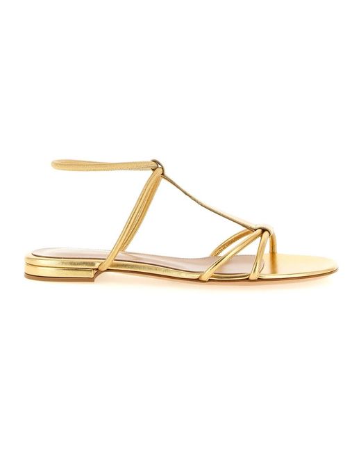 Gianvito Rossi Metallic Flat Sandals
