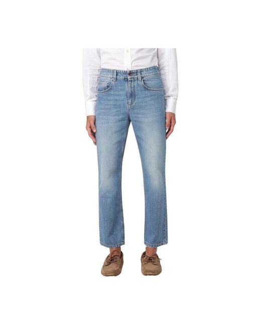 Brunello Cucinelli Blue Slim-Fit Jeans for men