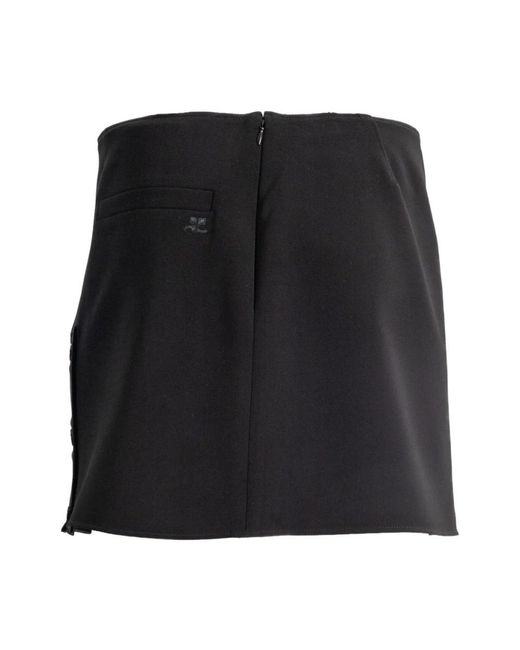 Courreges Black Short Skirts