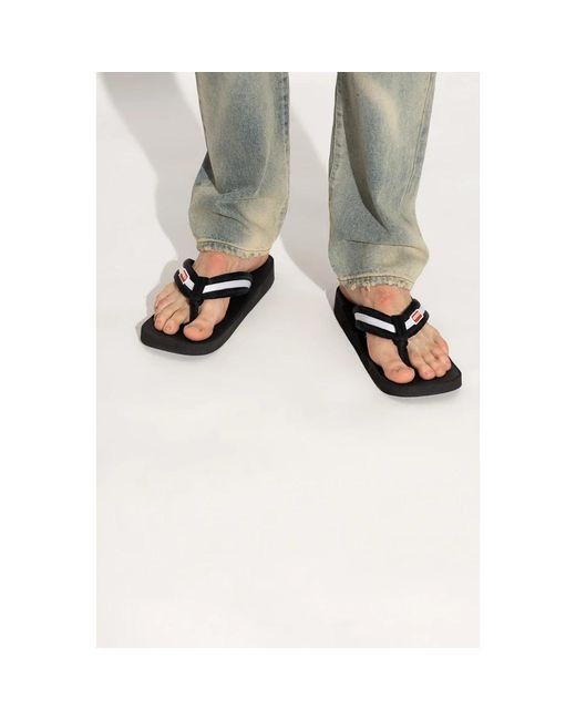 KENZO Schoenen ,Zwart ,Slide Sandaal Met Logo in het Black voor heren