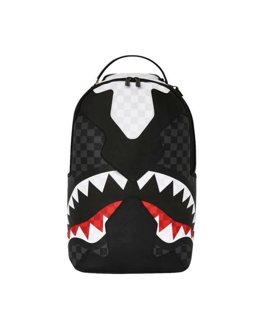 Zaino nero squalo scacchi unisex di Sprayground in Black