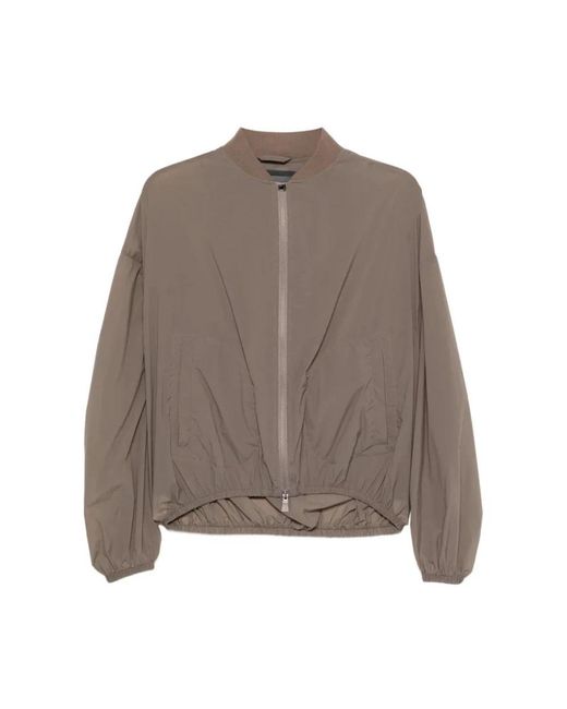 Herno Polyamide Bomber Jacket in het Brown
