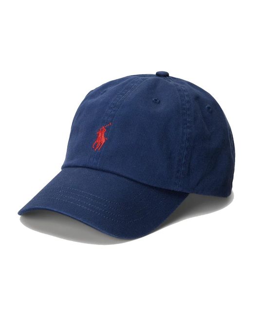 Ralph Lauren Accessoires ,Blauw ,Katoen Klassieke Baseballpet Rood in het Blue