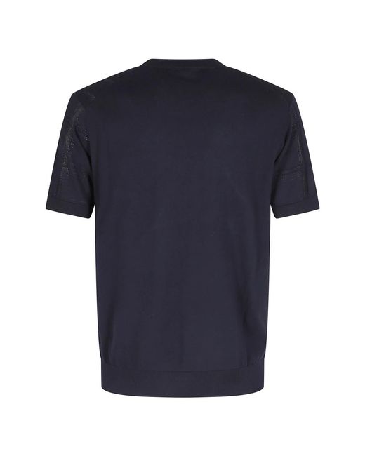 Paolo Pecora Blue Round-Neck Knitwear for men