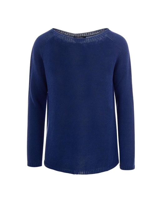 Max Mara Blue Round-Neck Knitwear
