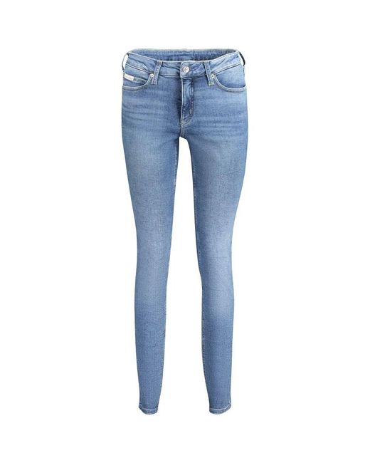 Calvin Klein Blue Blaue Skinny Jeans Mit Wascheffekt