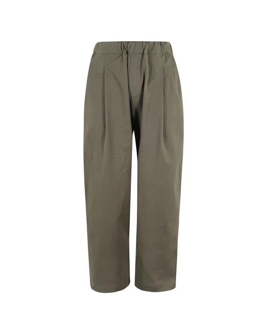 A PAPER KID Grüne Gabardinehose Mit Elastischem Bund in Green für Herren