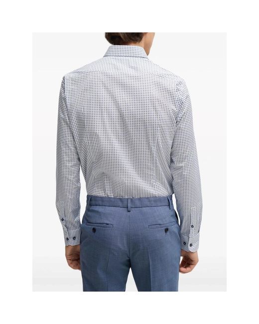 Boss Baumwoll elastan hemd designers code in Blue für Herren