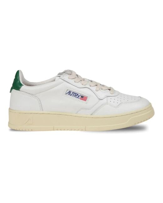 Autry Leder-Sneakers Mit Front-Mikroperforationen in White für Herren