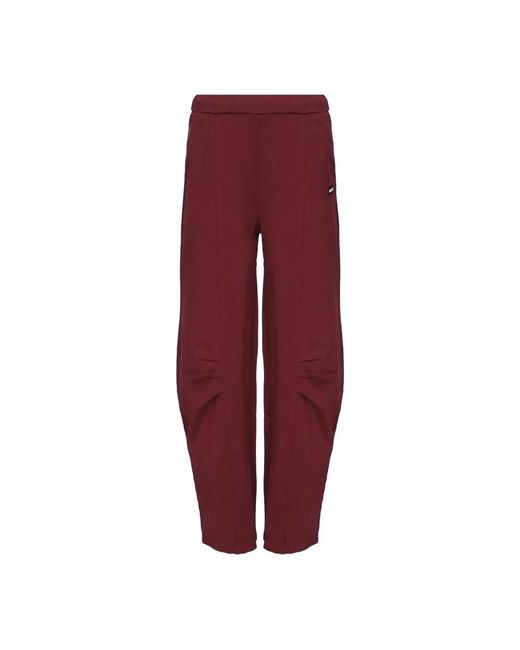ROTATE BIRGER CHRISTENSEN Red Straight Trousers