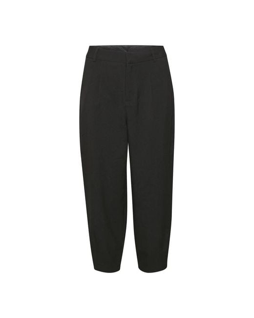 Kaffe Black Tapered Trousers