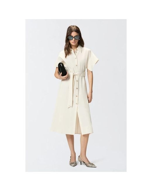 Pinko Natural Shirt Dresses