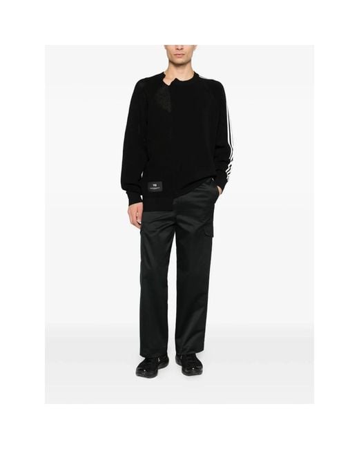 Y-3 Black Round-Neck Knitwear for men