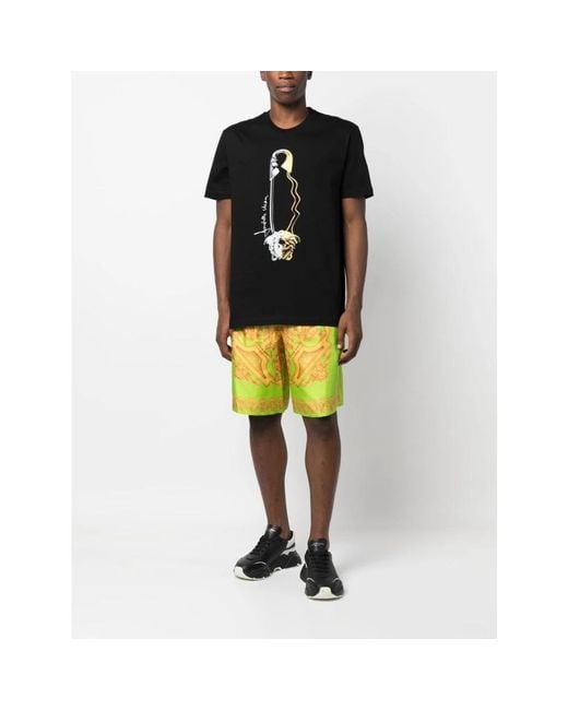 Versace Yellow Casual Shorts for men