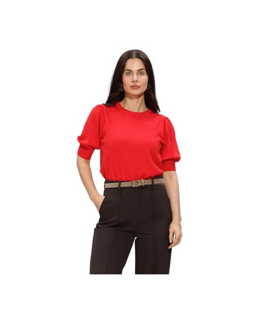 Minus Msliva Knit Tee in het Red