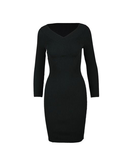 Alberta Ferretti Black Strick Etuikleid