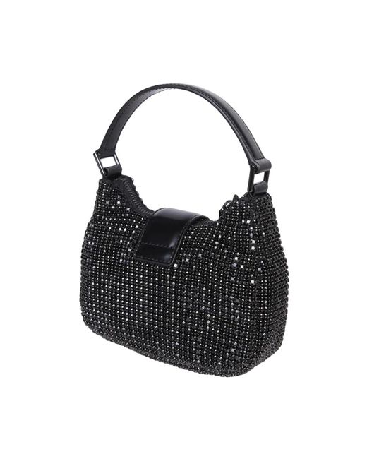 Self-Portrait Black Glitzernde Diamant-Schleifen-Tasche