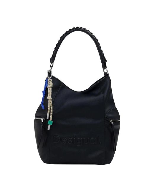 Desigual Moderne Logo Rugzak Met Zijvakken in het Black