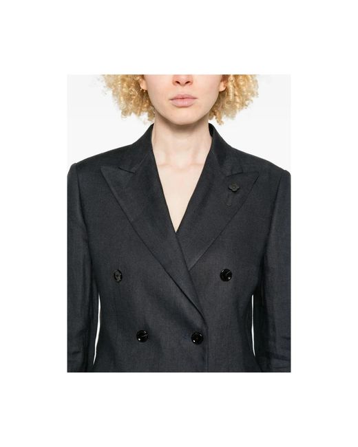 Lardini Double-Breasted Jasje in het Black