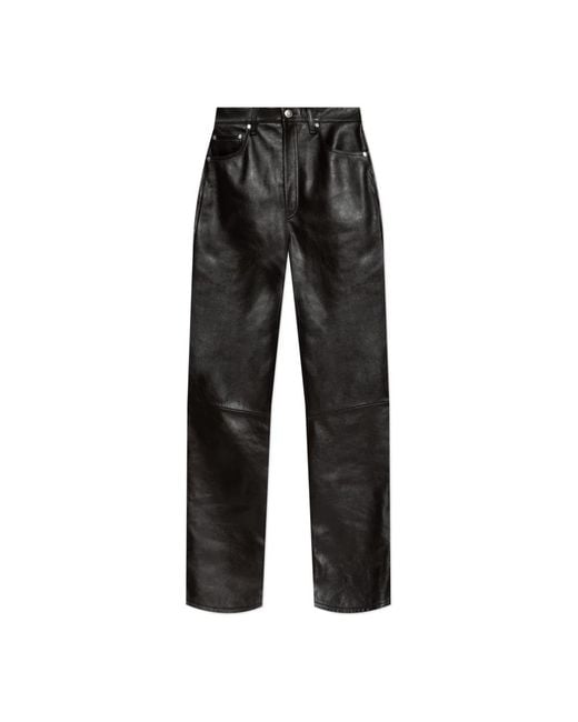 Rag & Bone Black Leather Trousers