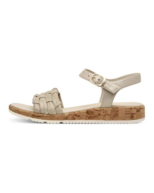 Tamaris Metallic Flat Sandals