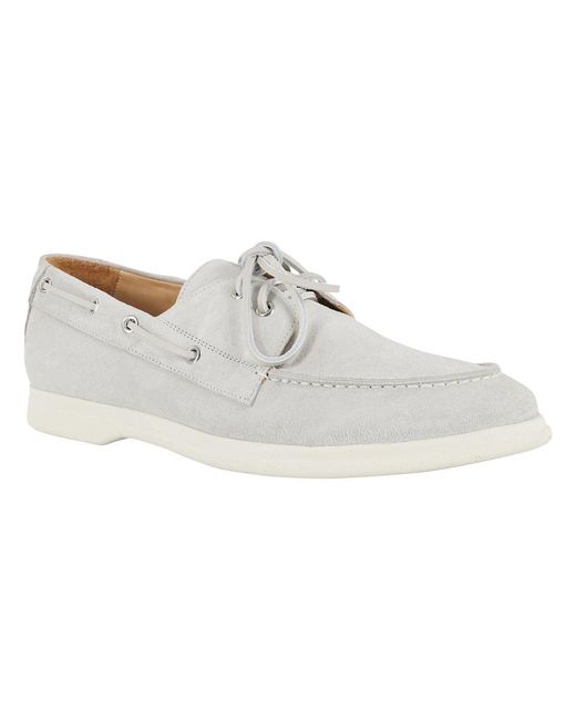 Tagliatore White Boat Shoes for men