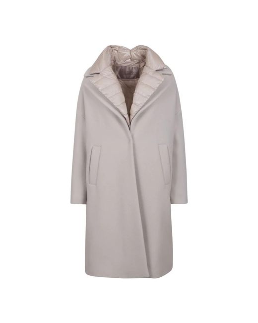 Herno Gray Single-Breasted Coats