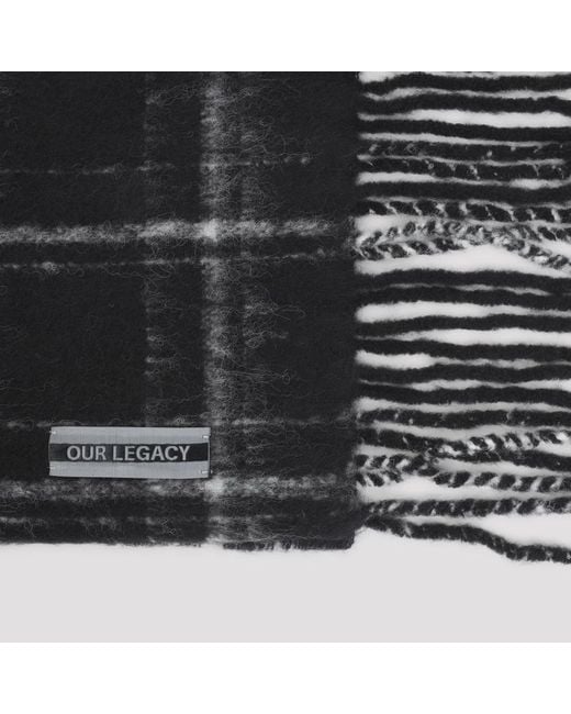 Our Legacy Black Winter Scarves for men