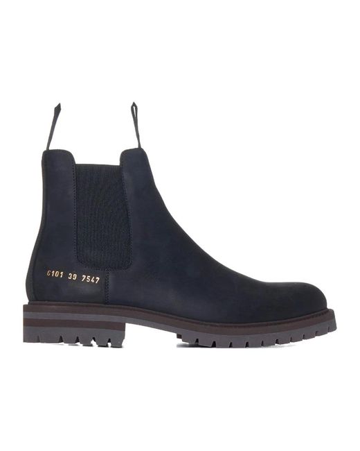 Common Projects Blue Chelsea Boots