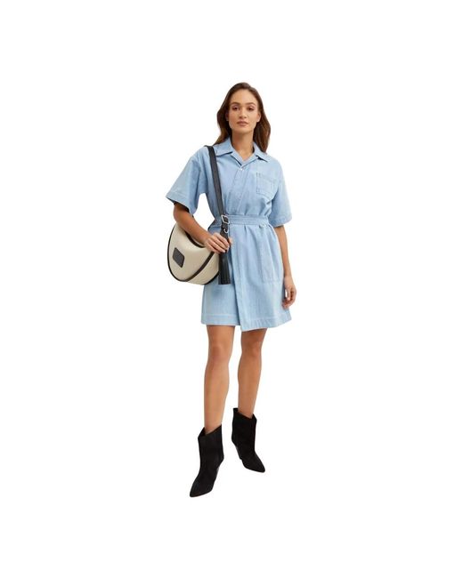 KENZO Denim Mini Wrap Jurk in het Blue