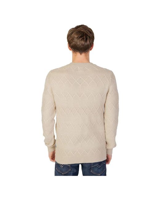 Round-Neck Knitwear di Only & Sons in Natural da Uomo