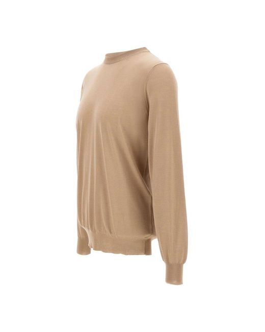 FILIPPO DE LAURENTIIS Natural Round-Neck Knitwear for men