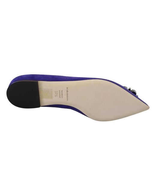 Dolce & Gabbana Blue Ballerina Shoes