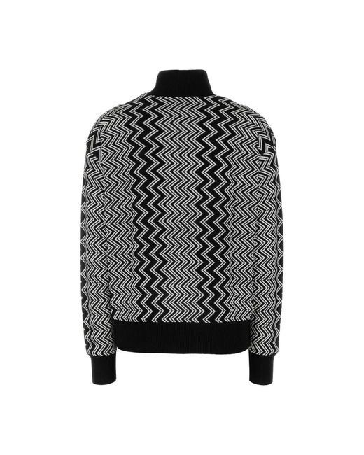 Missoni Truien & Vesten ,Zwart ,Wol Stijlvol Geborduurde Wollen Trui in het Black
