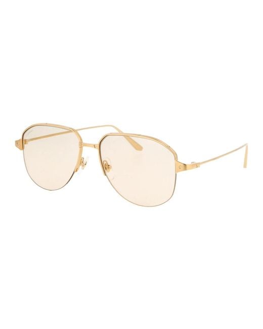Cartier Stylische sonnenbrille ct0352s in Natural für Herren