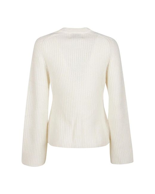 Loulou de Saison White Round-neck Knitwear