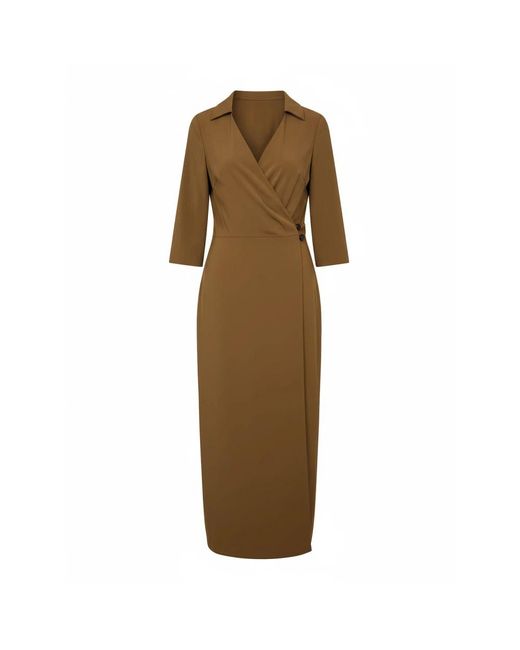 Wrap Dresses Alberta Ferretti de color Natural