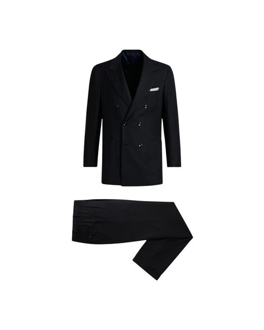 Kiton Kostuums ,Zwart ,Wol Monochrome Wollen Pak in het Black voor heren