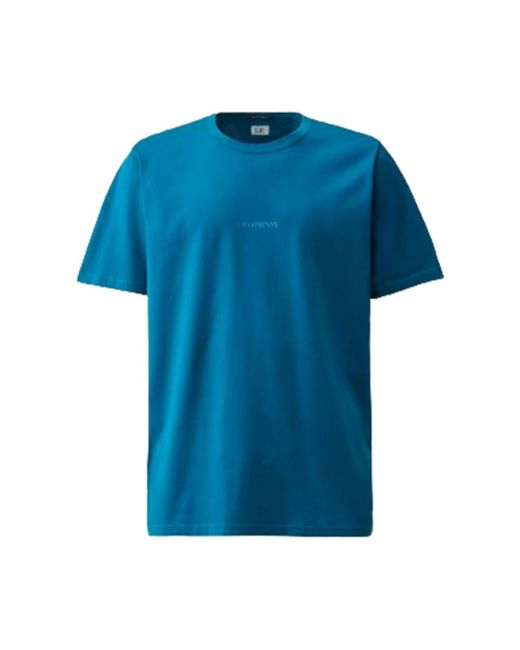 C P Company Resist dyed logo t-shirt in Blue für Herren
