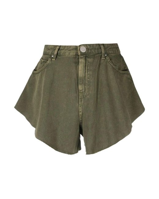 Pinko Green Short Shorts
