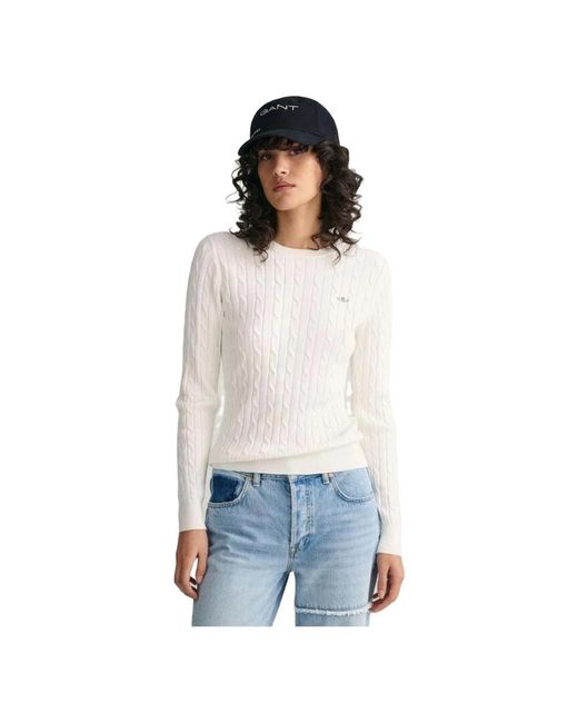 Sudadera Con Capucha Mujer Talla de GANT de color Blanco Lyst