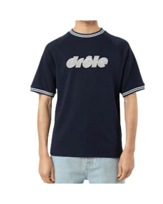 Drole de Monsieur Blaue T-Shirts Und Polos in Blue für Herren