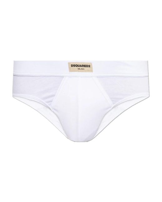 DSquared² Ondergoed ,Wit ,Logo Briefs in het White voor heren