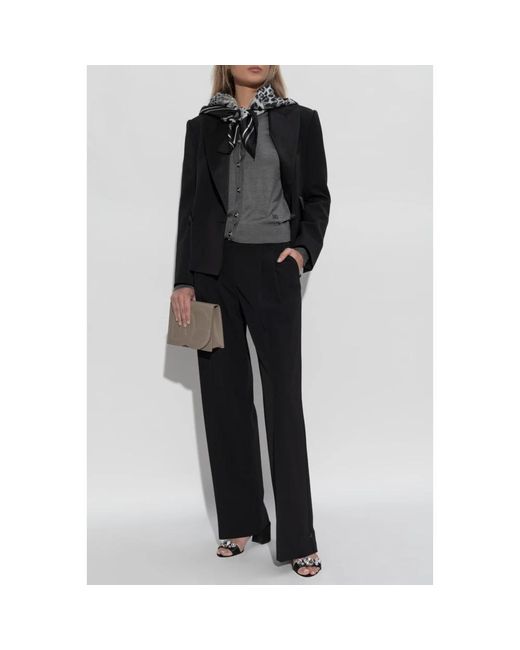 Dolce & Gabbana Truien & Vesten ,Grijs ,Leer Zijden Vest in het Gray