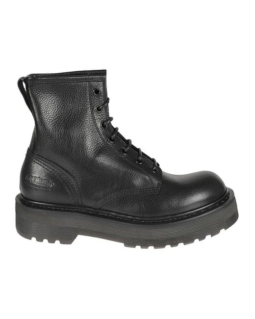 Premiata Black Lace-Up Boots