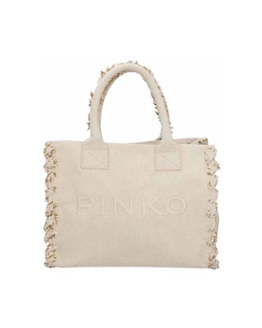 Pinko Natural Tote Bags