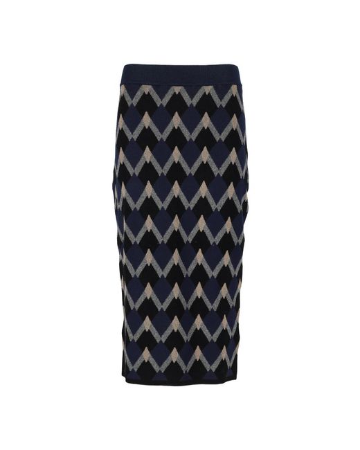 Midi Skirts Kaos de color Black