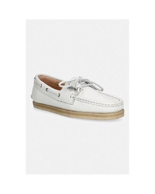 Clarks White Loafers