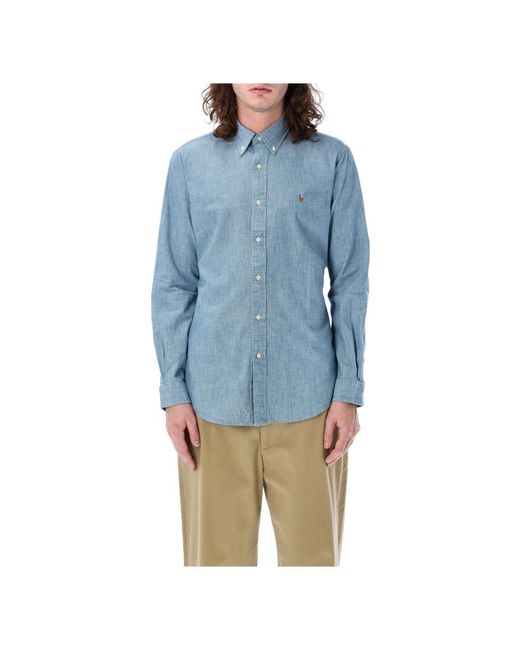 Ralph Lauren Blue Denim Shirts for men