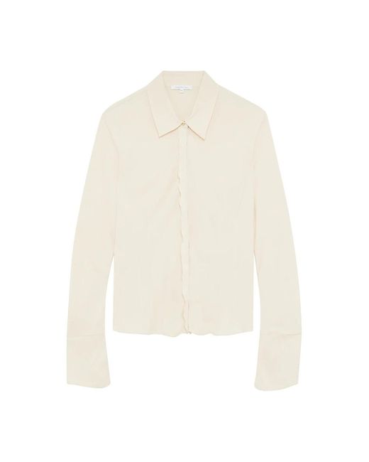 Patrizia Pepe White Blouse essential soft shirt bluse essentielles weiches hemd